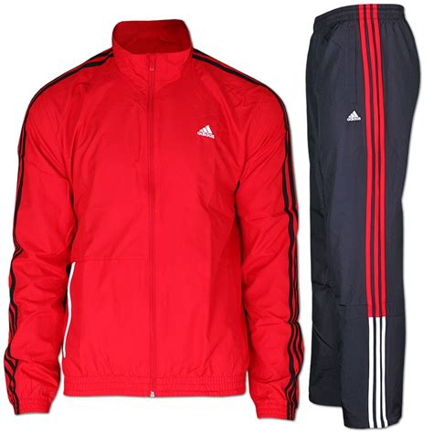 adidas trainingsanzug rot schwarz